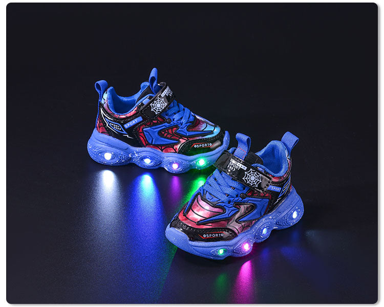 spring and autumn new children's sneaker LED luminous children's shoes 1-6 years old boys casual shoes children's shoes with lights