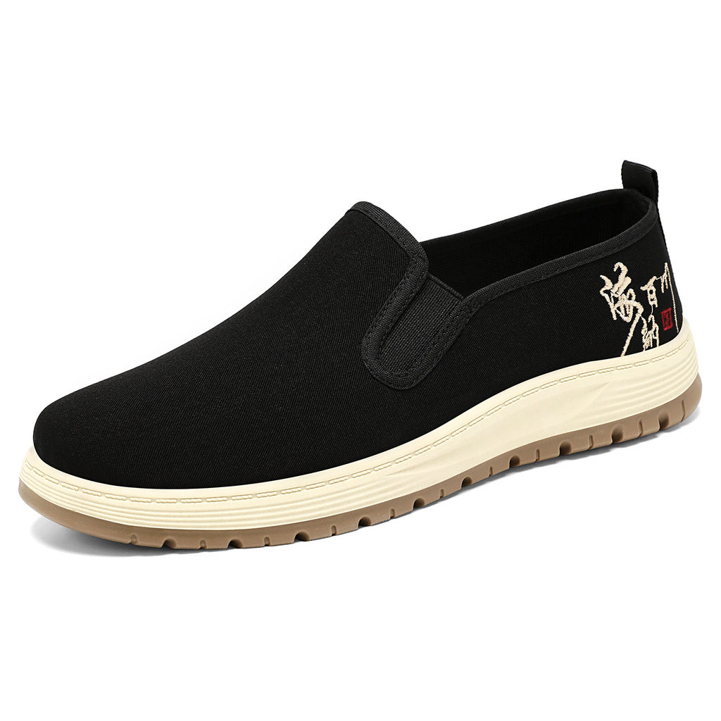 Men's Shoes New Casual Shoes Slip-On Lightweight Shoes Men's Shallow Mouth Comfortable Sneakers Striped Soft Sole Shoes Dropshipping