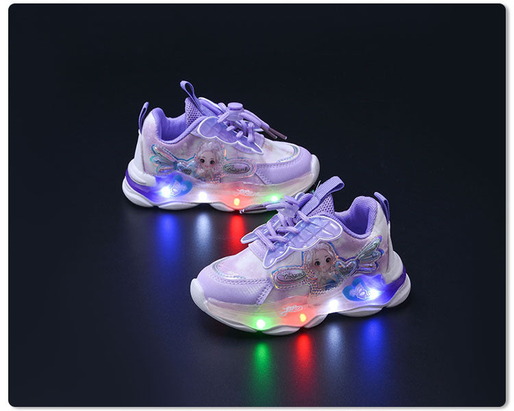 girls sneaker  spring new fashion butterfly princess shoes children running shoes in stock