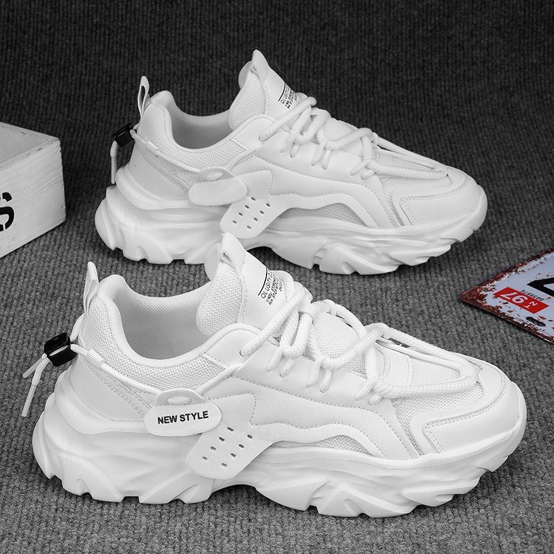 2025 Summer Men's Shoes New Breathable Mesh Shoes Men's Trendy Versatile Thick-Soled Sports Shoes Casual Dad Shoes for Men