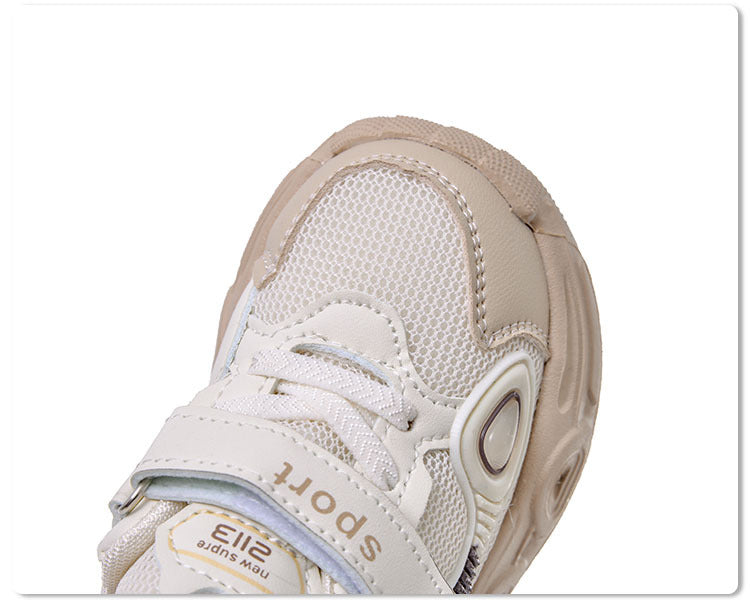 Spring and Autumn New Children's Luminous Mesh Shoes Men's and Women's Baby Shoes Lights Soft Sole Children's Velcro Casual sneaker Trendy