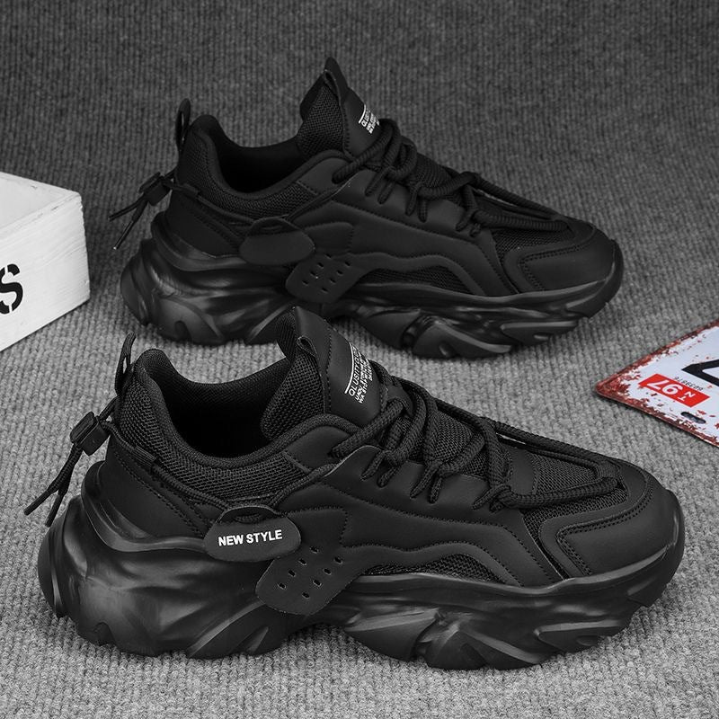 2025 Summer Men's Shoes New Breathable Mesh Shoes Men's Trendy Versatile Thick-Soled Sports Shoes Casual Dad Shoes for Men