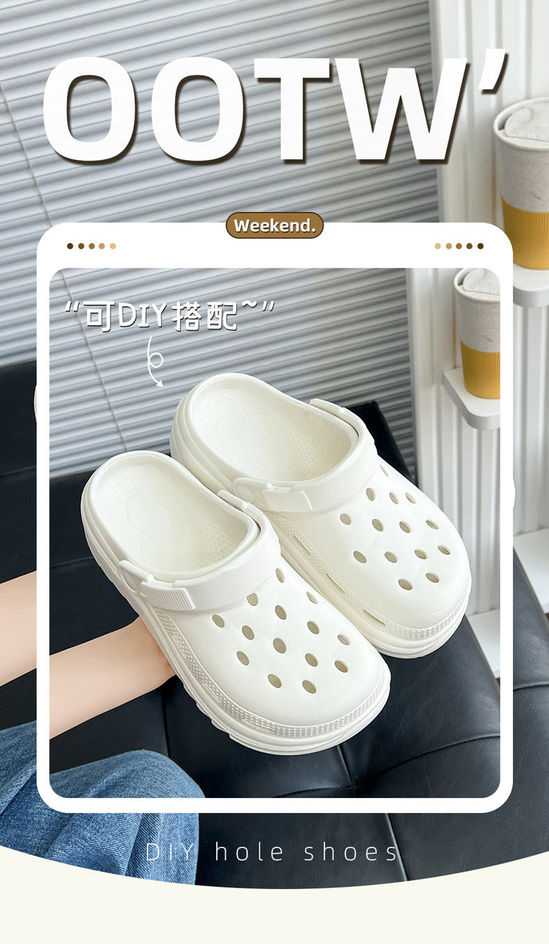 Eva Crocs Women's Summer Home Outerwear Thick-Soled Summer Couple Thick-Soled Home Indoor Beach Shoes Wholesale Women