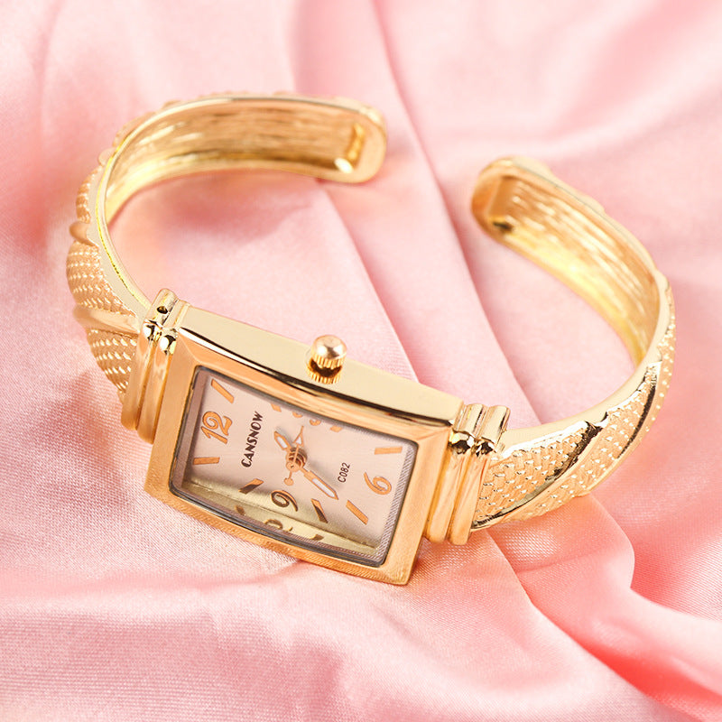 Women's Watch All-match golden bracelet personality fashion bracelet quartz watch for women