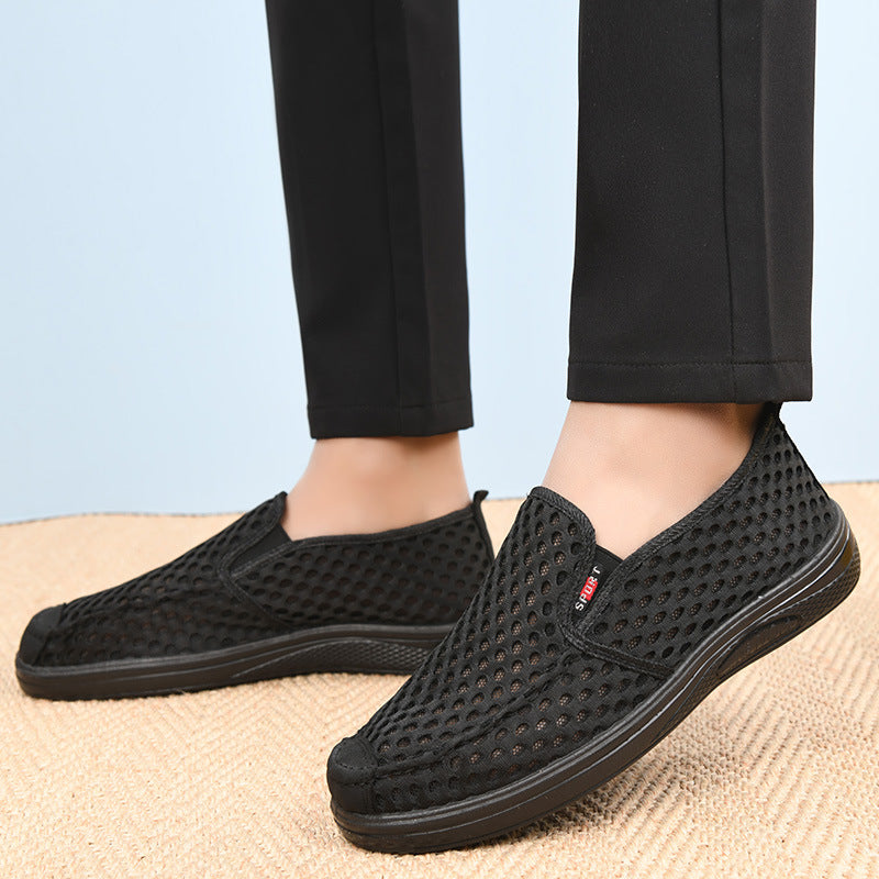 Mesh Shoes for Men, Summer, New Sandals for Men, Dad Shoes, Middle-Aged and Elderly Men's Mesh Shoes, Non-Slip, Anti-Odor, Soft Sole, Wear-Resistant Outer Wear