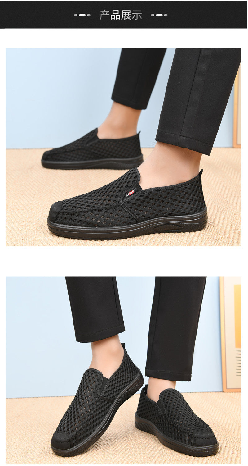 Mesh Shoes for Men, Summer, New Sandals for Men, Dad Shoes, Middle-Aged and Elderly Men's Mesh Shoes, Non-Slip, Anti-Odor, Soft Sole, Wear-Resistant Outer Wear