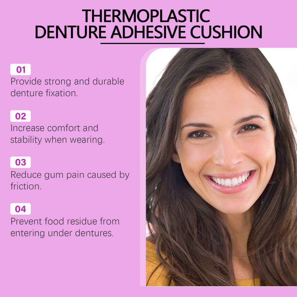 Thermoplastic Denture Adhesive Cushion Reduce Gum Pain Friction False Teeth Bonding Prosthesis Lasting Fixing Oral Care Products