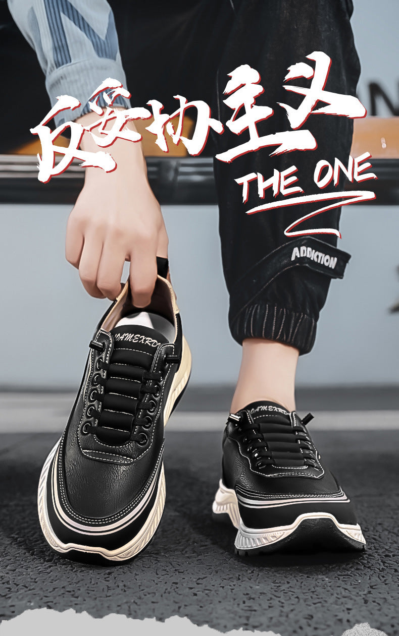Paul Men's Shoes 2025 New Autumn and Winter Leather Work Men's Casual Shoes Lightweight Running Sports Torre Trendy Shoes