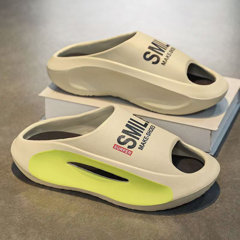 New Eva Slippers for Men, Thick-Soled, Non-Slip, Wear-Resistant Sandals  Comfortable Beach Shoes for Outdoor Wear