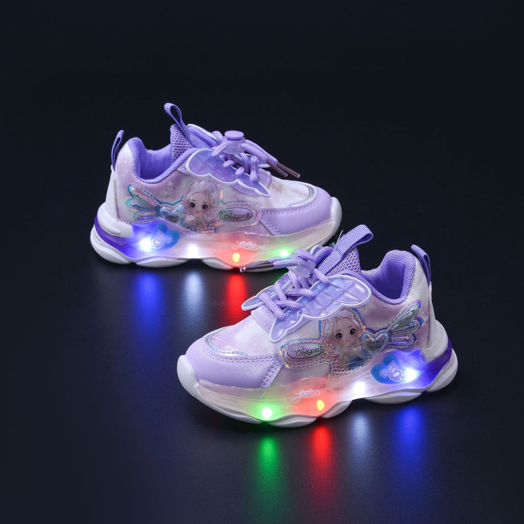 girls sneaker  spring new fashion butterfly princess shoes children running shoes in stock