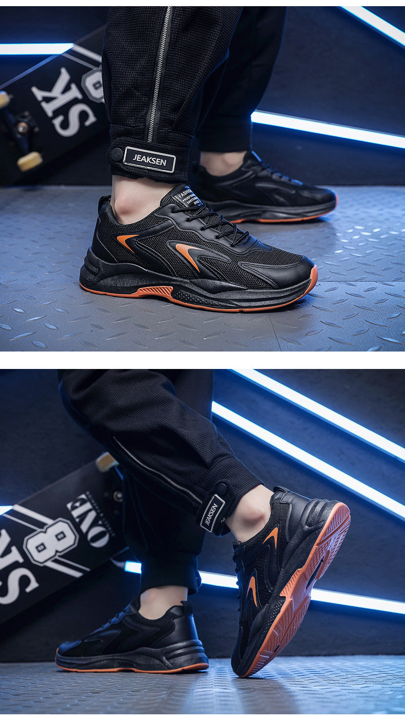 Men's Dad Shoes 2023 Spring Breathable Running Sneakers Thick-Soled Student Men's Shoes Trendy Versatile Mesh Casual Shoes