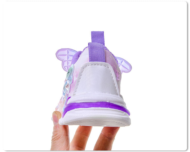 girls sneaker  spring new fashion butterfly princess shoes children running shoes in stock