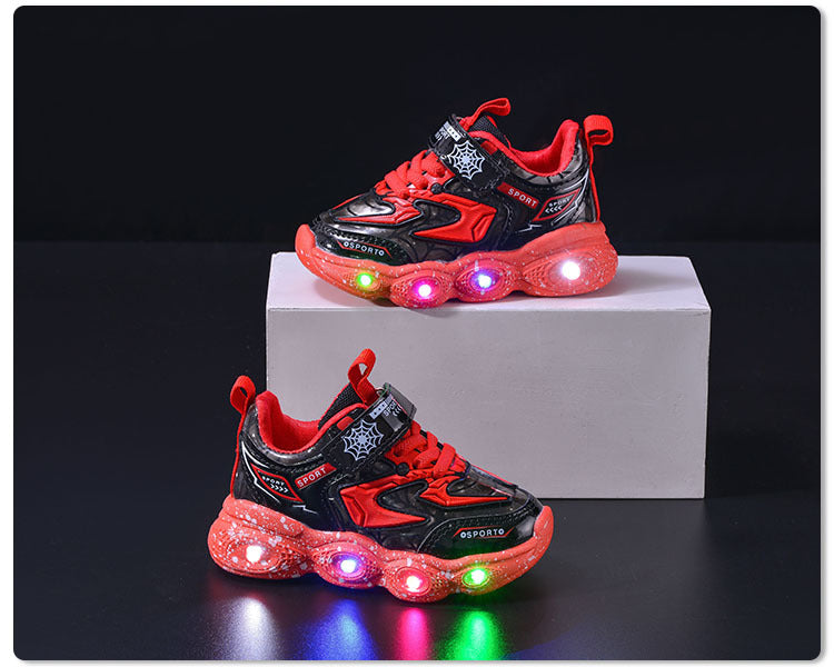 spring and autumn new children's sneaker LED luminous children's shoes 1-6 years old boys casual shoes children's shoes with lights