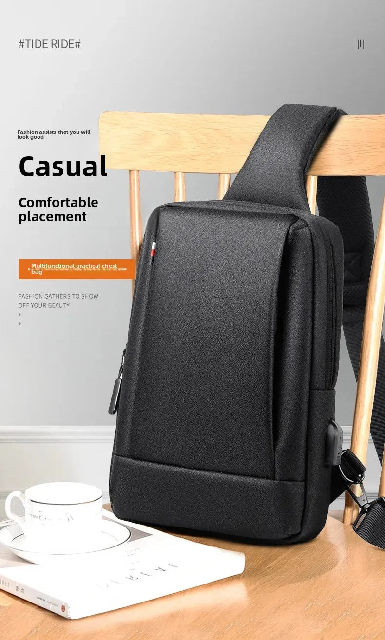 Waterproof Shoulder Bag, Crossbody Bag, Large Capacity Oxford Cloth Men's Bag Gift