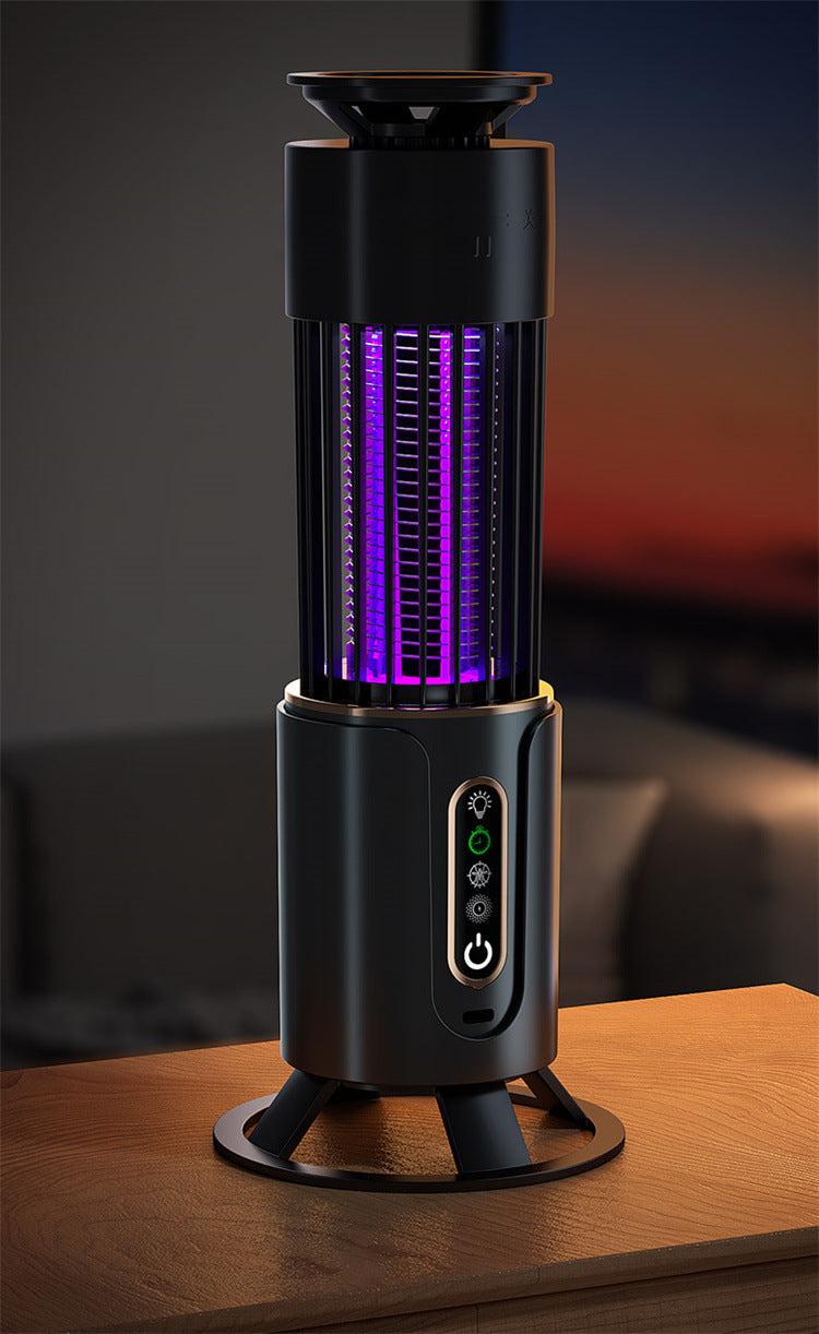 Cross-border USB Rechargeable Mosquito Killer Purple Light Mosquito Trap Three-in-One Household Indoor Portable Electric Shock Mosquito Killer Artifact