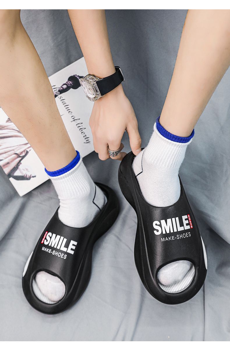 New Eva Slippers for Men, Thick-Soled, Non-Slip, Wear-Resistant Sandals  Comfortable Beach Shoes for Outdoor Wear