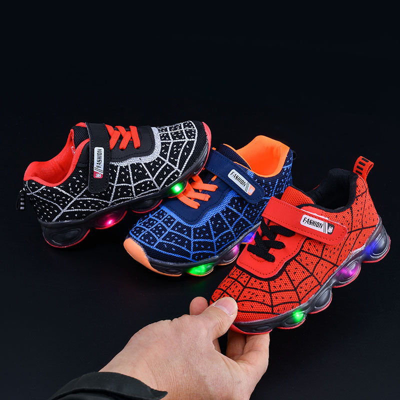 Spring and Autumn KidsShoes, Luminous Light Shoes,Baby Flash Shoes, Led Light-Up Sports Shoes, Mesh