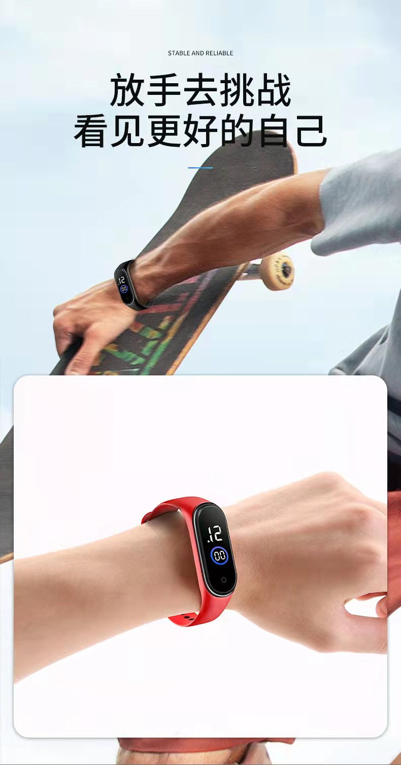 New Led Digital Watch Bracelet M4 Waterproof Fashion Digital Sports Model Kidsren's Student Led Digital Watch Manufacturer