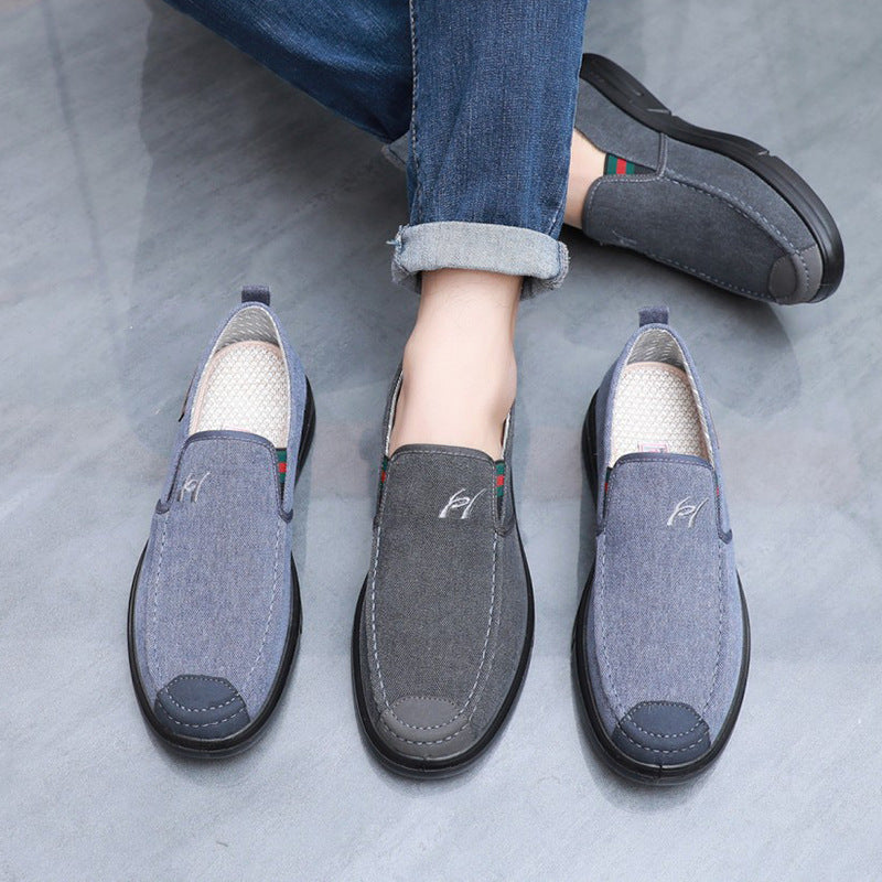 Spring Shoes for the Elderly, Men's Old Beijing Cloth Shoes, Men's Middle-Aged and Elderly Middle-Aged Men's Dad Shoes, Soft Soles and Durable