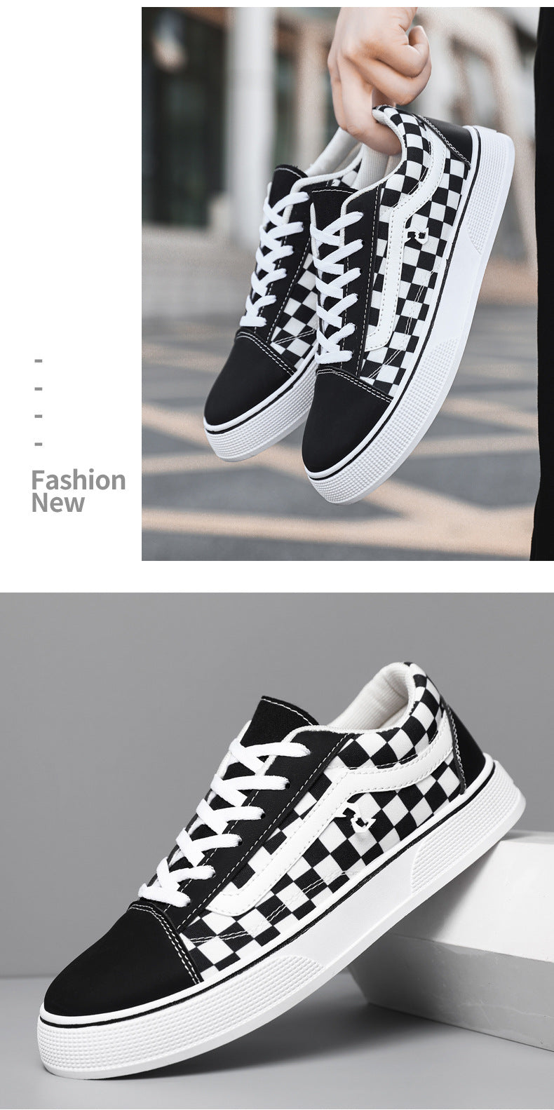 Spring and Autumn Shoes Men's Classic Low-Top Canvas Shoes Student Sneakers Men's Shoes Casual Shoes Korean Style Trendy Men's Shoes