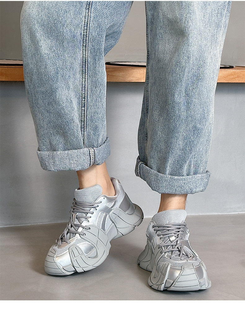 Thick-Soled Platform Running Breathable Casual Sports Versatile Shoes Women's & men's New Autumn Running Shoes