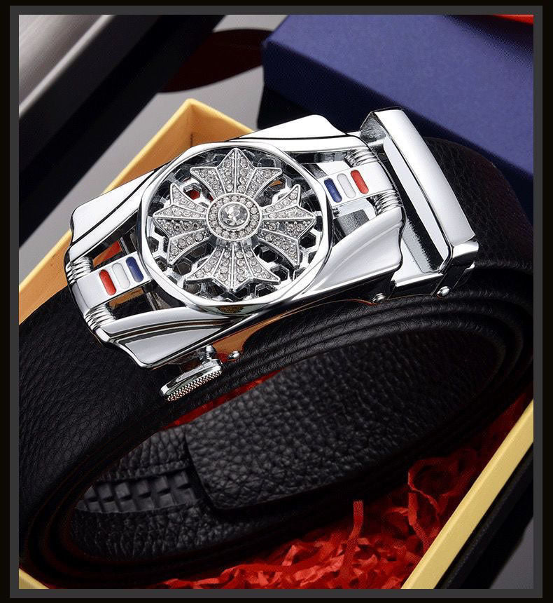 men's belt automatic buckle trembles fast hand explosion casual Joker simple fashion wholesale generation hair