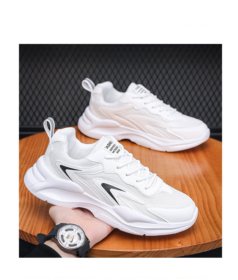 Men's Dad Shoes 2023 Spring Breathable Running Sneakers Thick-Soled Student Men's Shoes Trendy Versatile Mesh Casual Shoes