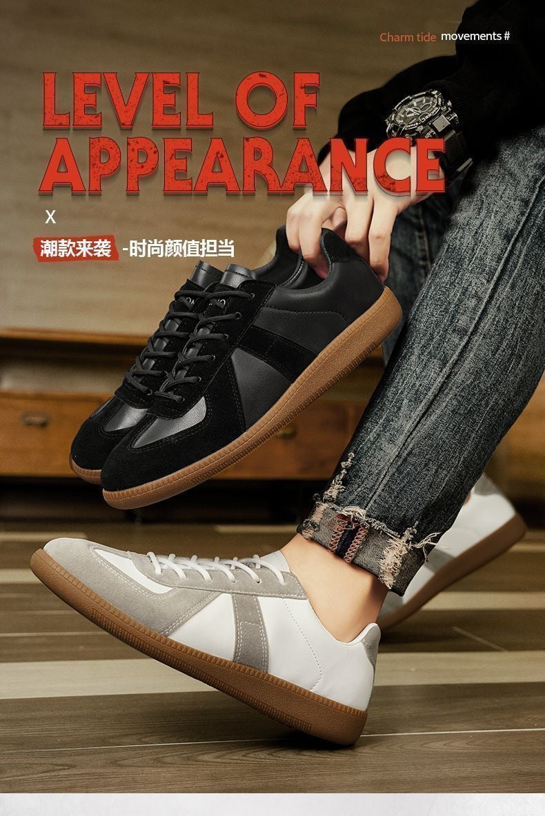 Men's shoes 2025 spring cross-border new breathable fashion men's shoes men's casual sneaker retro shoes men's moral training shoes