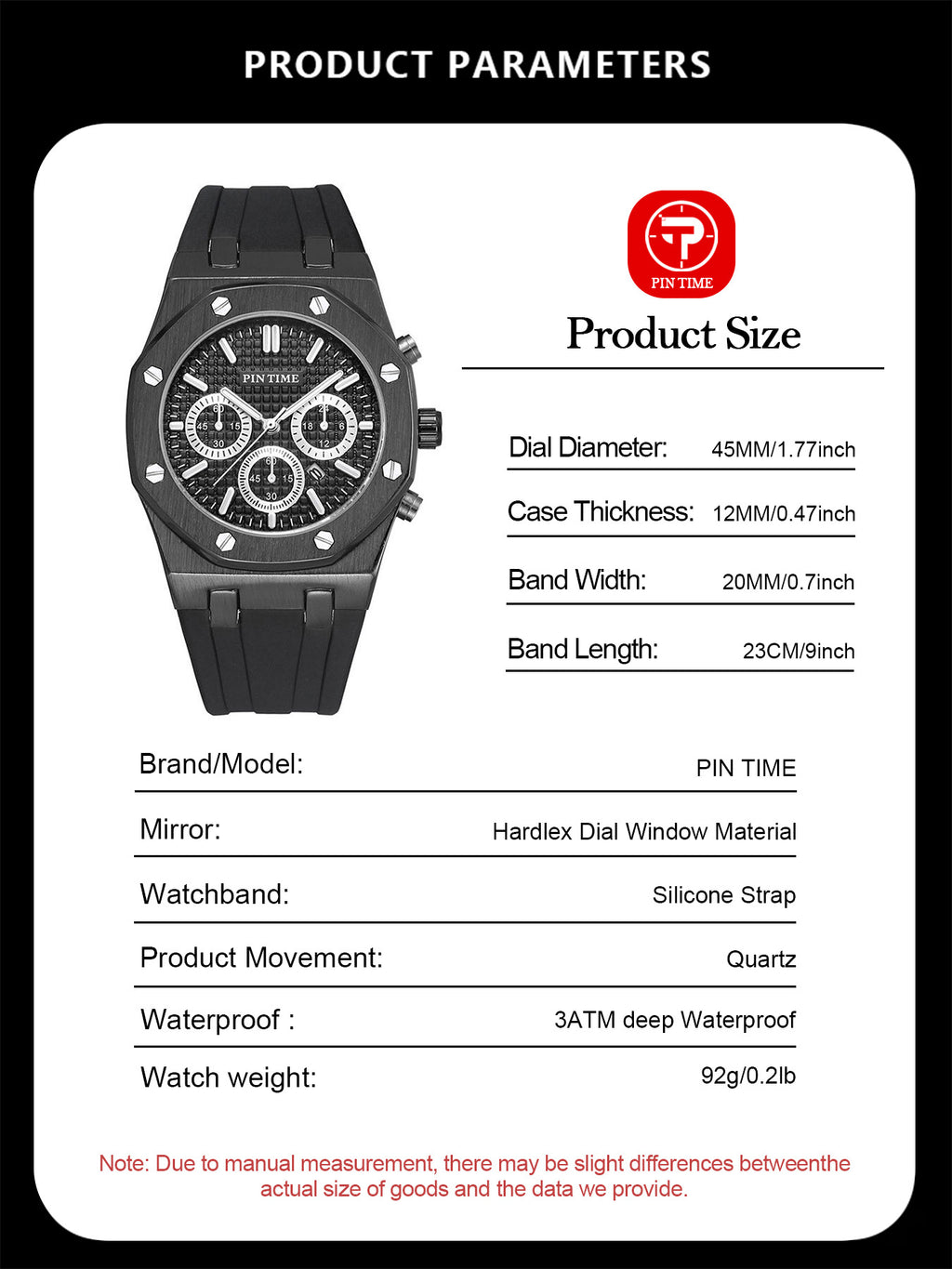 Men's Watches, Multi-Functional Sports Waterproof Men's Fashionable Casual Watches