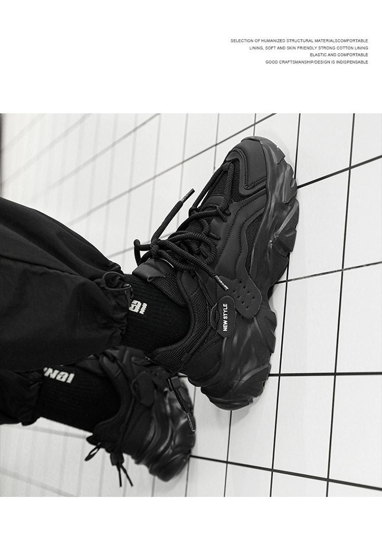 2025 Summer Men's Shoes New Breathable Mesh Shoes Men's Trendy Versatile Thick-Soled Sports Shoes Casual Dad Shoes for Men