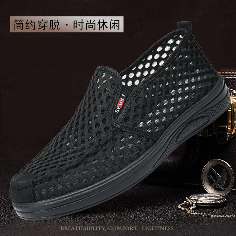 Mesh Shoes for Men, Summer, New Sandals for Men, Dad Shoes, Middle-Aged and Elderly Men's Mesh Shoes, Non-Slip, Anti-Odor, Soft Sole, Wear-Resistant Outer Wear