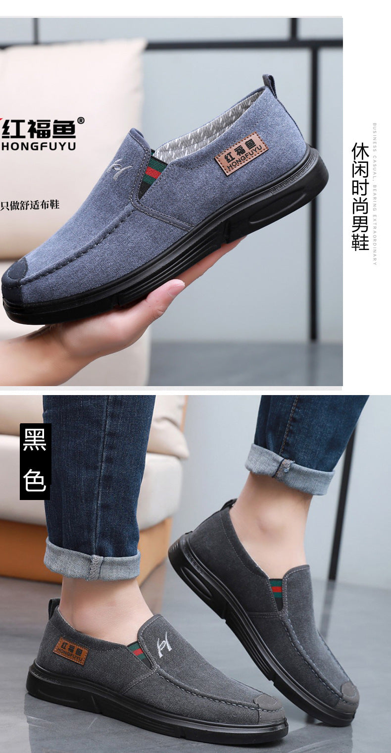 Spring Shoes for the Elderly, Men's Old Beijing Cloth Shoes, Men's Middle-Aged and Elderly Middle-Aged Men's Dad Shoes, Soft Soles and Durable