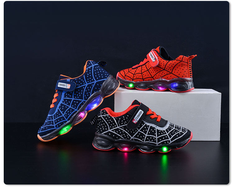 Spring and Autumn KidsShoes, Luminous Light Shoes,Baby Flash Shoes, Led Light-Up Sports Shoes, Mesh