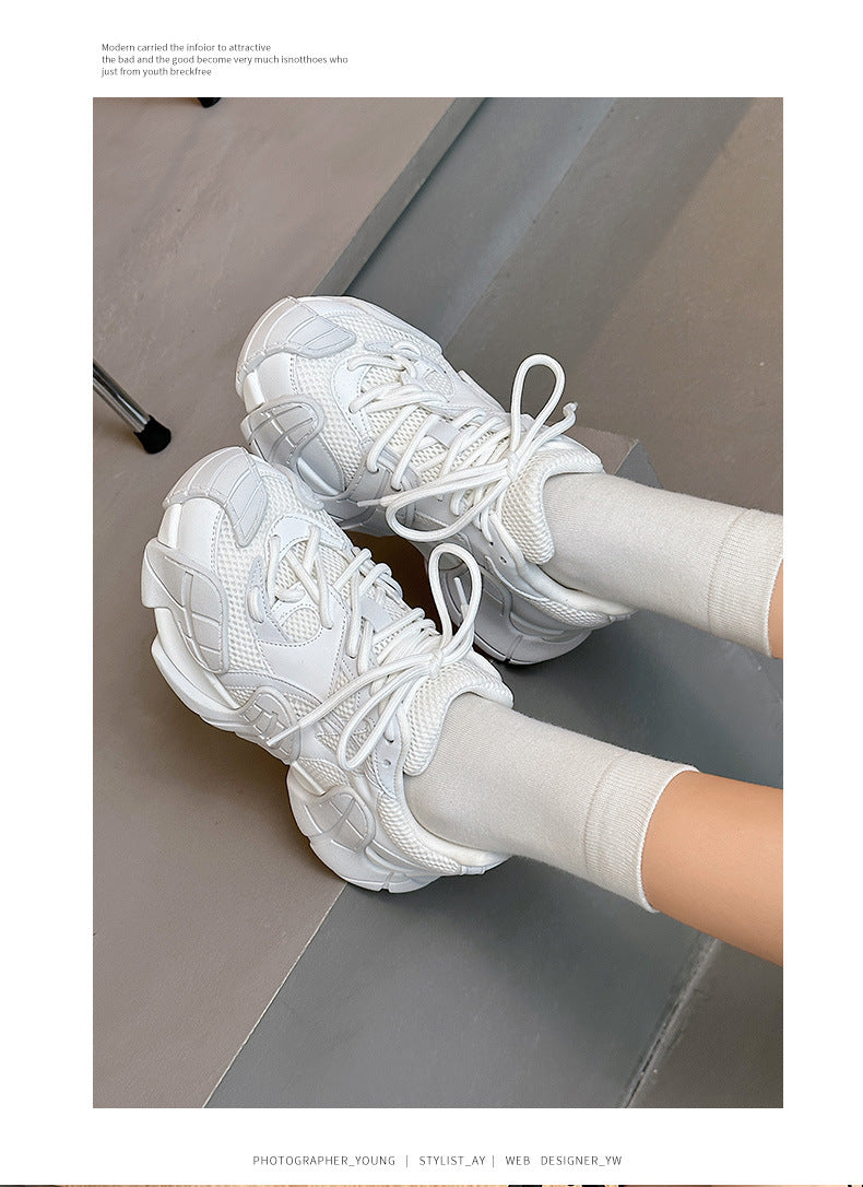 Thick-Soled Platform Running Breathable Casual Sports Versatile Shoes Women's & men's New Autumn Running Shoes