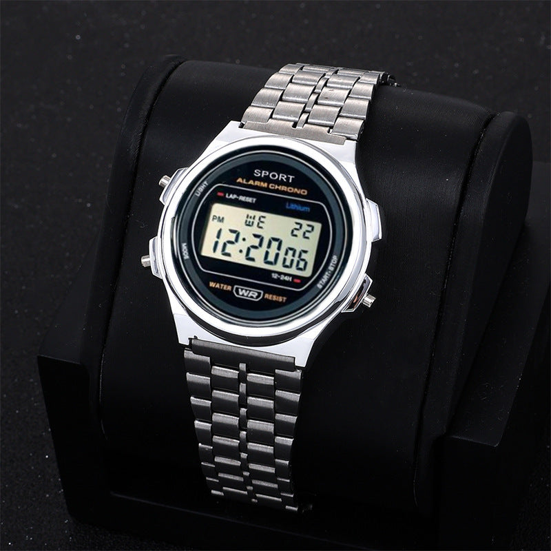 ultra-thin watch WR F92W steel band A159 new round fashion watch multi-function electronic watch.🔥🔥🔥