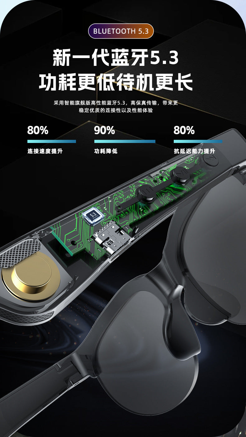 Cross Border XG88PRO Wireless Bluetooth Glasses Headset 5.3 Stereo OWS Bluetooth Headset Riding Sunglasses