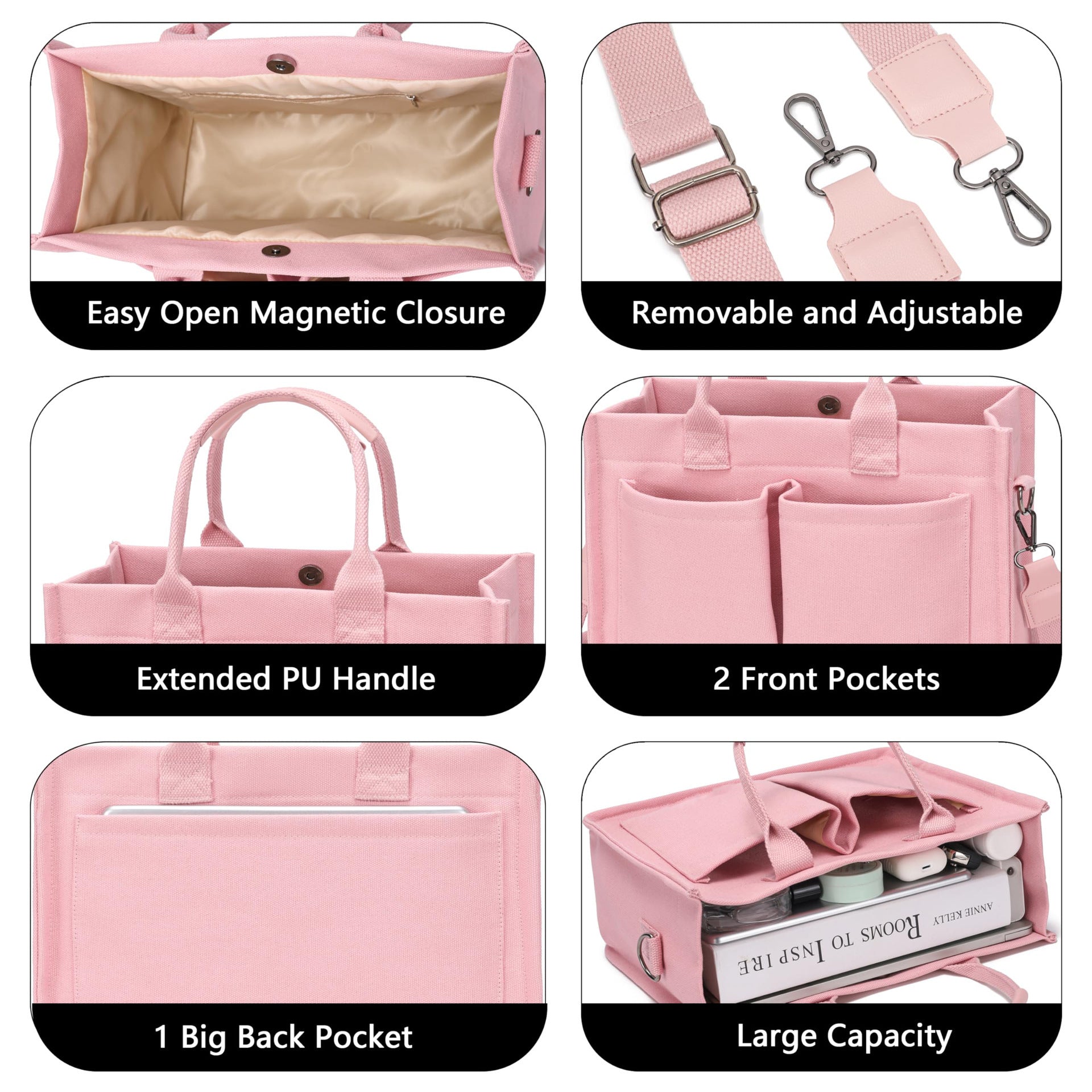 New Women's Large Canvas Handbag Crossbody Bag Daily Bag Handbag