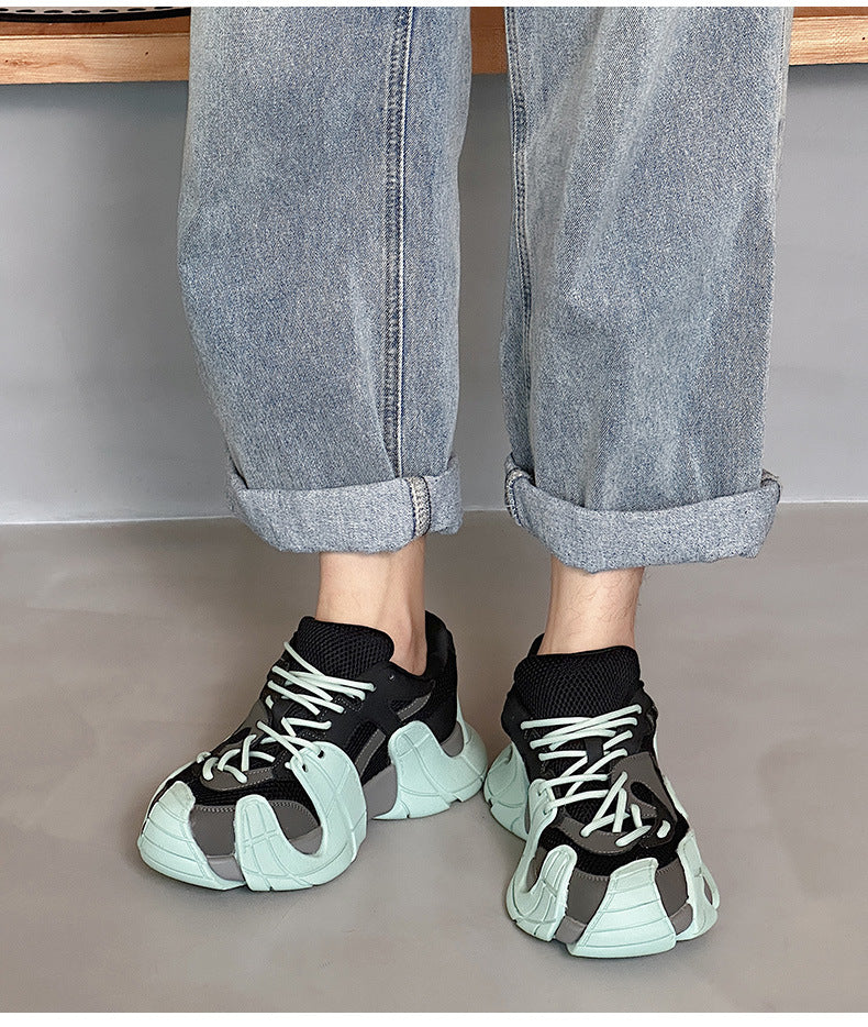 Thick-Soled Platform Running Breathable Casual Sports Versatile Shoes Women's & men's New Autumn Running Shoes