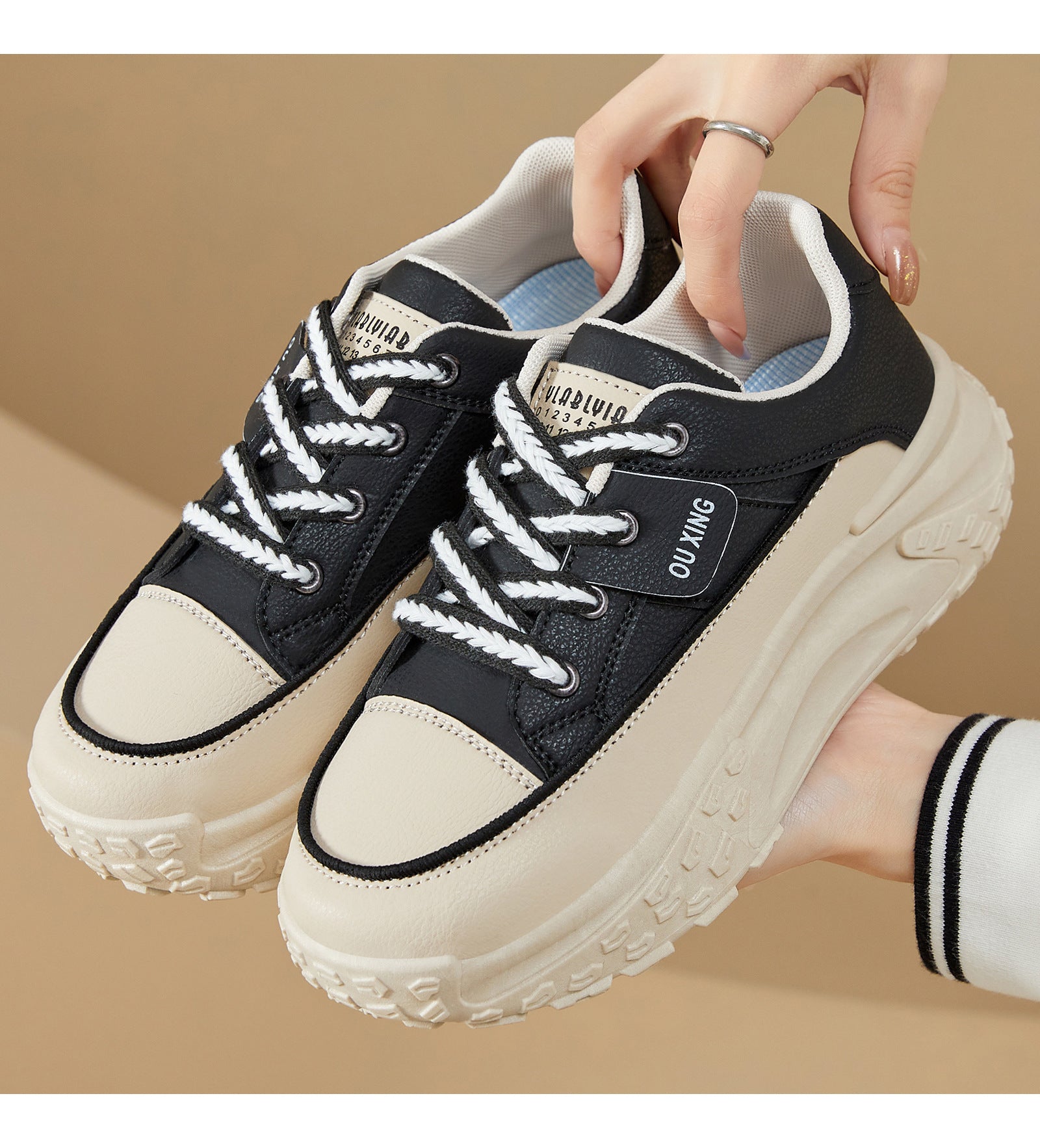 Women's Spring Shoes, Height-Increasing Shoes, Versatile Fashionable Canvas Shoes, Thick-Soled Shoes, Soft-Soled Comfortable Single Shoes, Trendy Casual Shoes