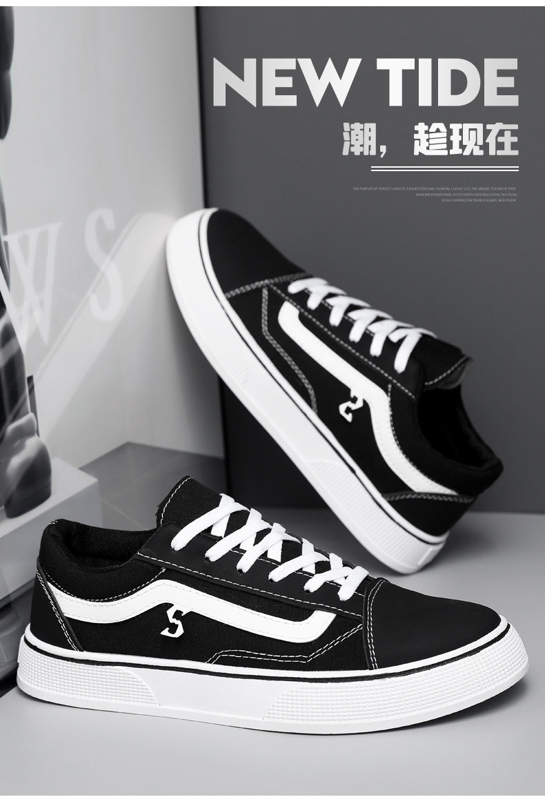 Spring and Autumn Shoes Men's Classic Low-Top Canvas Shoes Student Sneakers Men's Shoes Casual Shoes Korean Style Trendy Men's Shoes