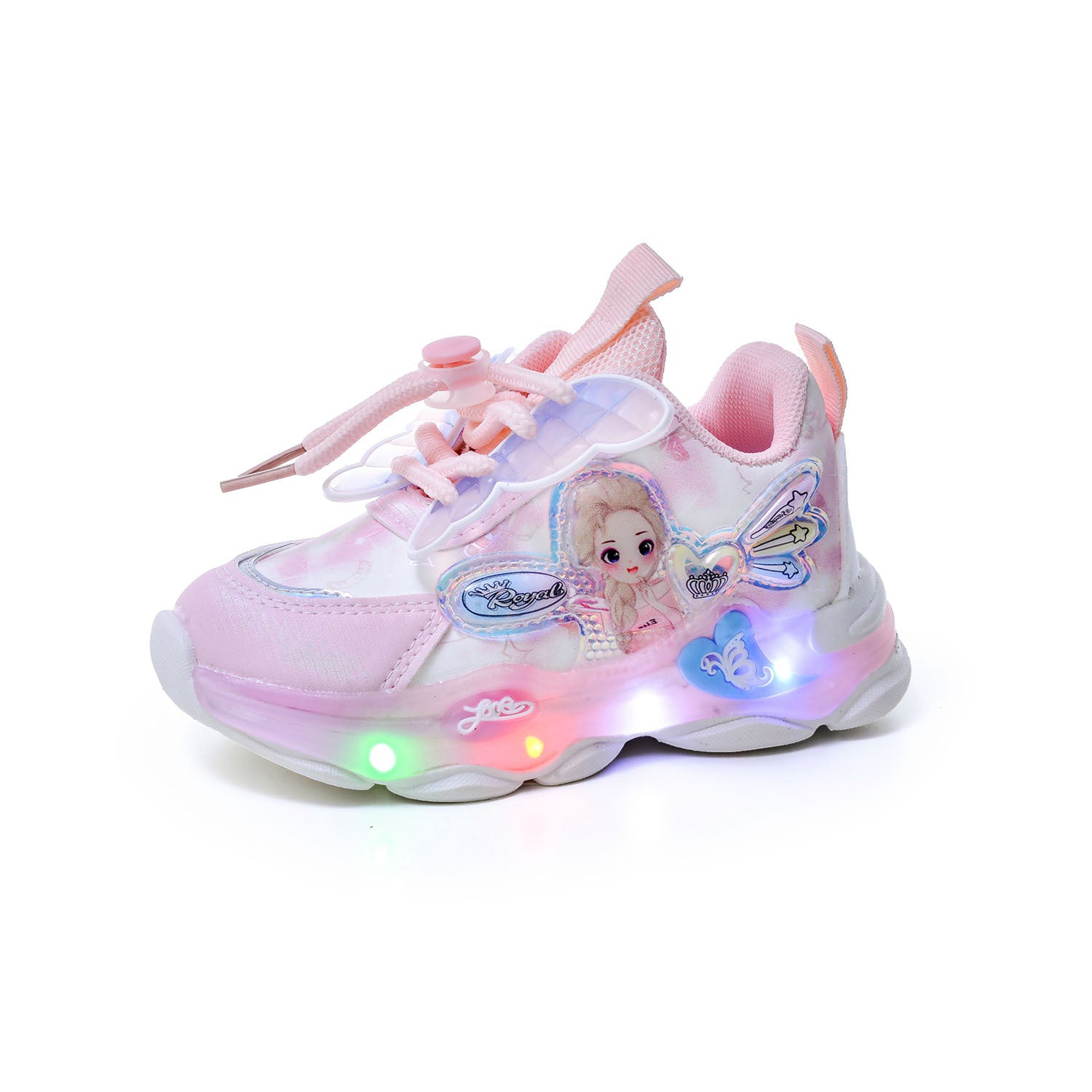 girls sneaker  spring new fashion butterfly princess shoes children running shoes in stock