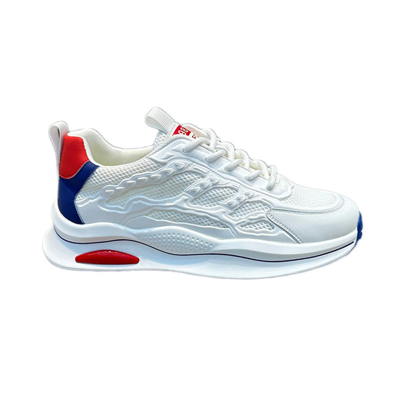 Mesh Men's Shoes Summer 2024 New Soft-Soled Breathable Shoes Versatile White Shoes Men's Casual Sports Shoes Trend
