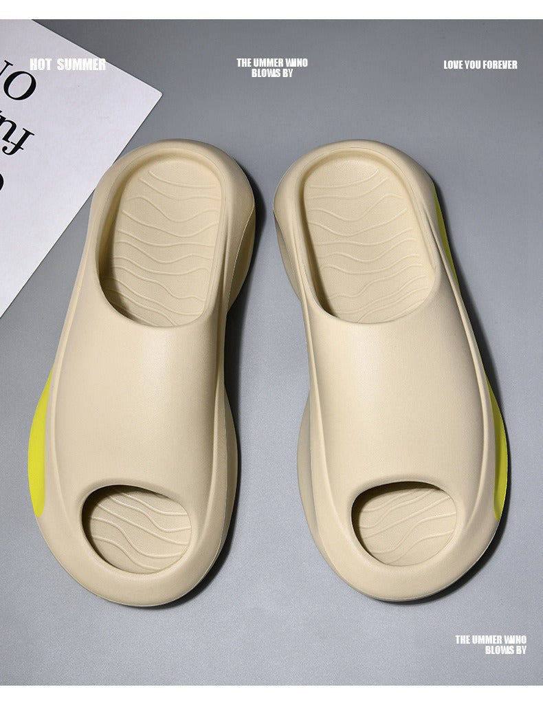New Eva Slippers for Men, Thick-Soled, Non-Slip, Wear-Resistant Sandals  Comfortable Beach Shoes for Outdoor Wear