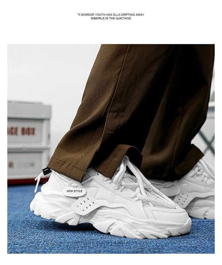 2025 Summer Men's Shoes New Breathable Mesh Shoes Men's Trendy Versatile Thick-Soled Sports Shoes Casual Dad Shoes for Men
