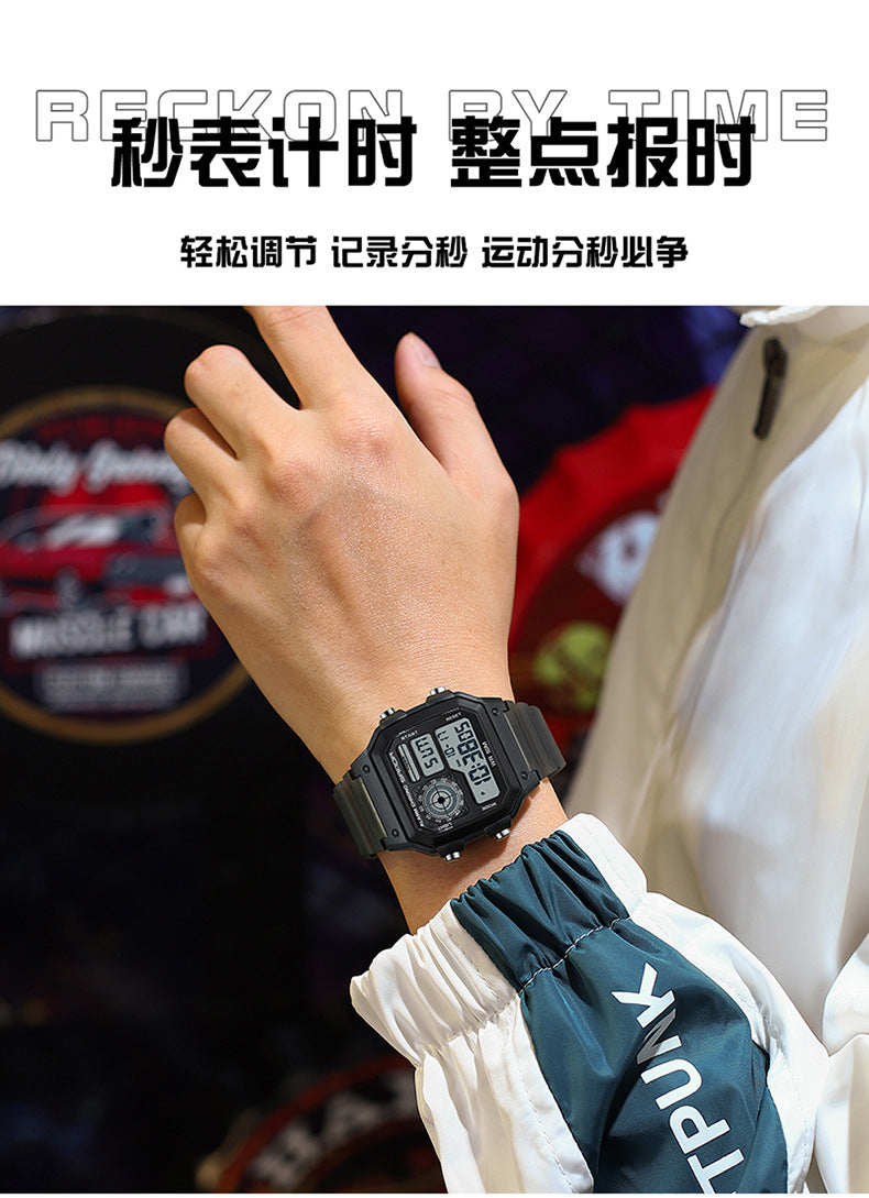 🔥🔥🔥🔥 Luminous Waterproof Alarm Watch Simple Transparent Sports Watch