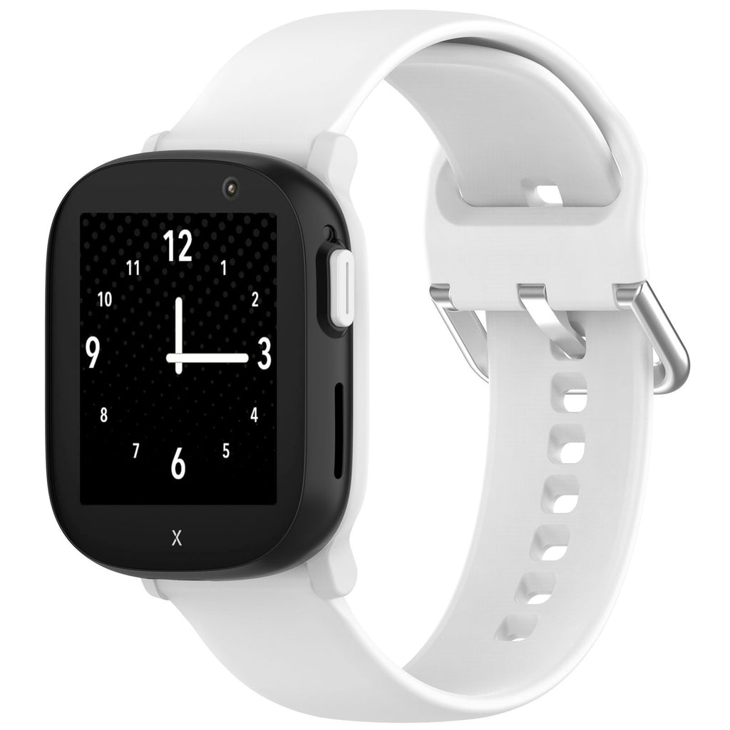 Suitable for Xplora X6 Play Children's Watch Silicone Strap Sports Wristband 20mm Silver Buckle