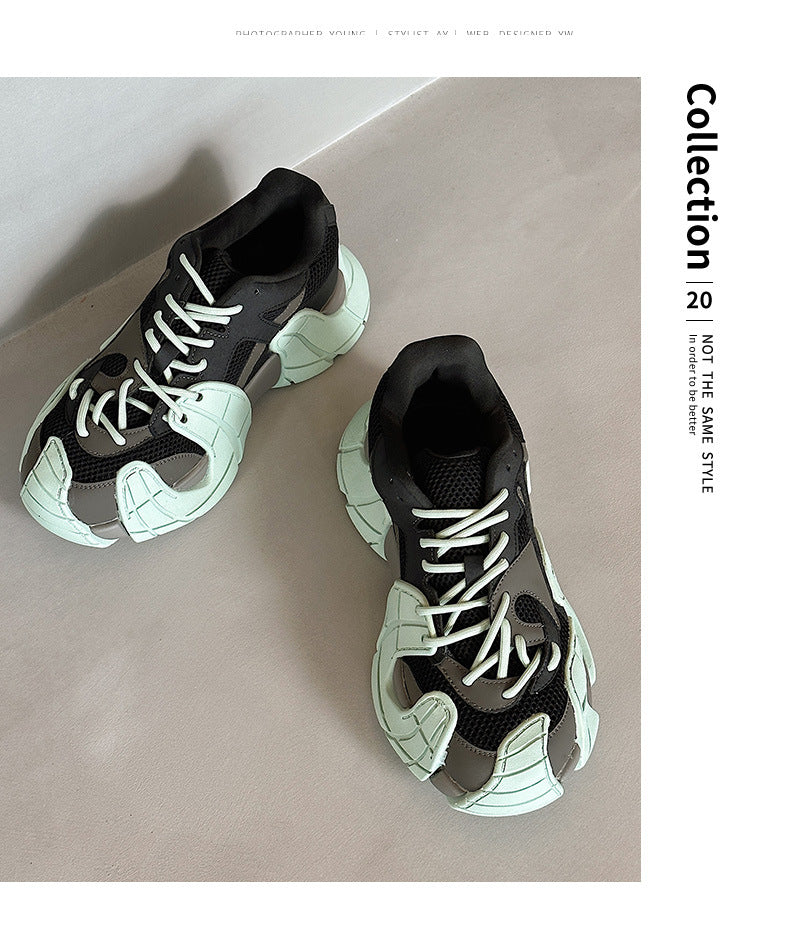Thick-Soled Platform Running Breathable Casual Sports Versatile Shoes Women's & men's New Autumn Running Shoes