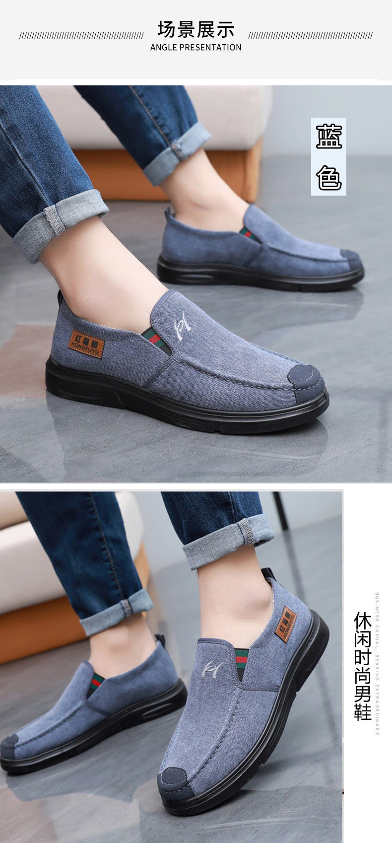 Spring Shoes for the Elderly, Men's Old Beijing Cloth Shoes, Men's Middle-Aged and Elderly Middle-Aged Men's Dad Shoes, Soft Soles and Durable