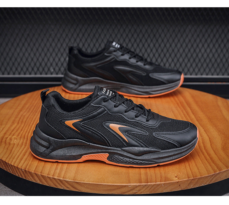 Men's Dad Shoes 2023 Spring Breathable Running Sneakers Thick-Soled Student Men's Shoes Trendy Versatile Mesh Casual Shoes