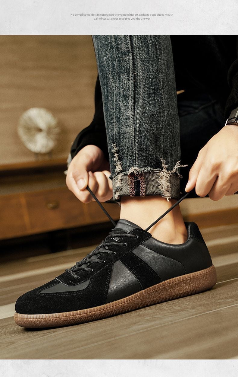 Men's shoes 2025 spring cross-border new breathable fashion men's shoes men's casual sneaker retro shoes men's moral training shoes